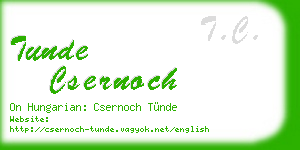 tunde csernoch business card