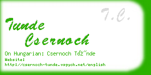 tunde csernoch business card